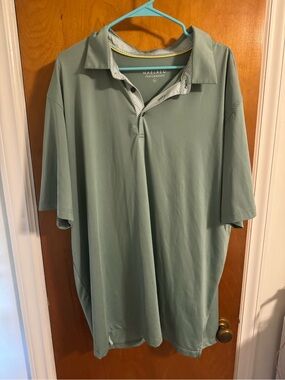 MALENEG Performance Men's Sage Green Polo Shirt